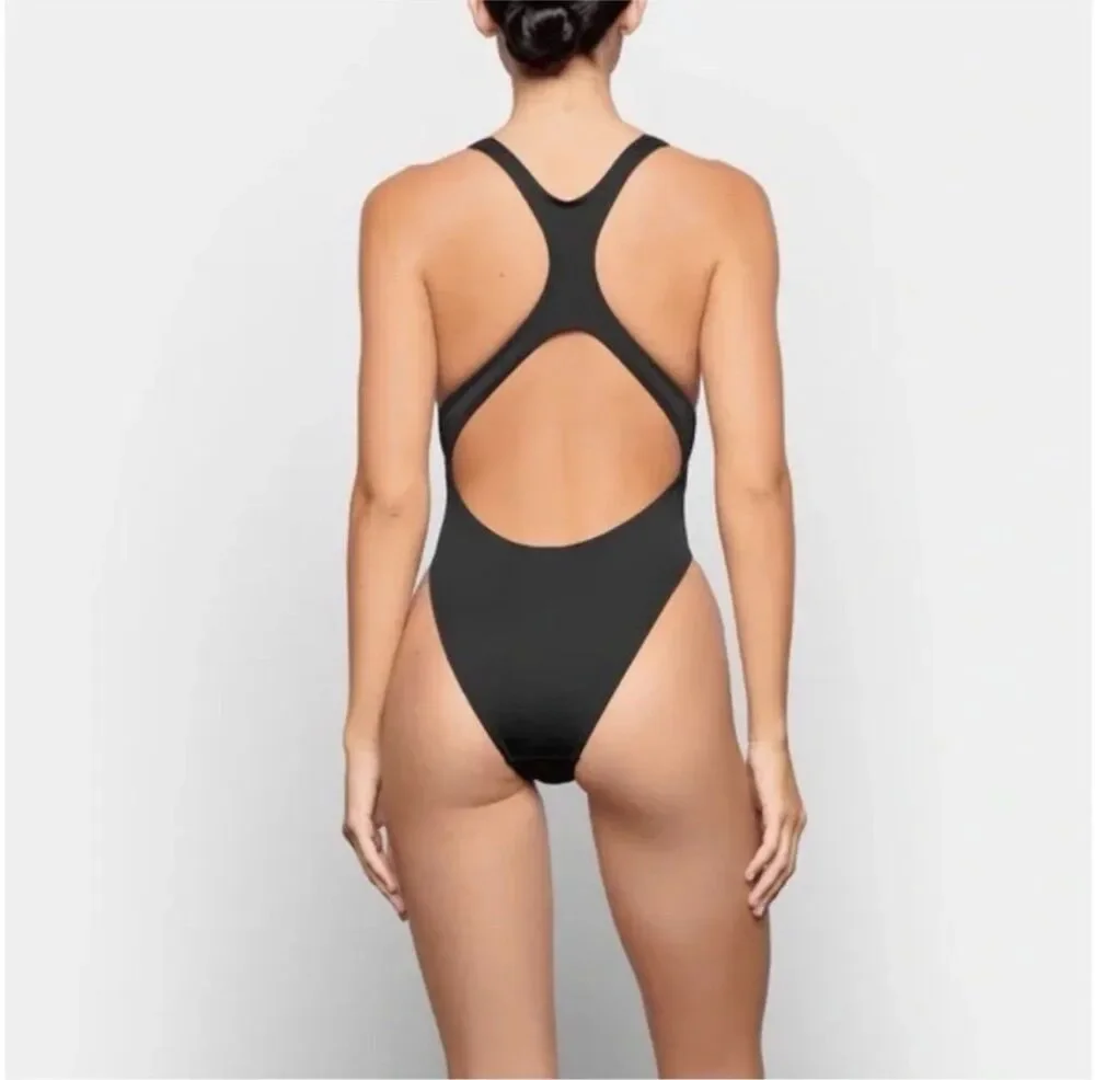 Skims swim Cut Out Monokini Swimsuit one piece Onyx 2x